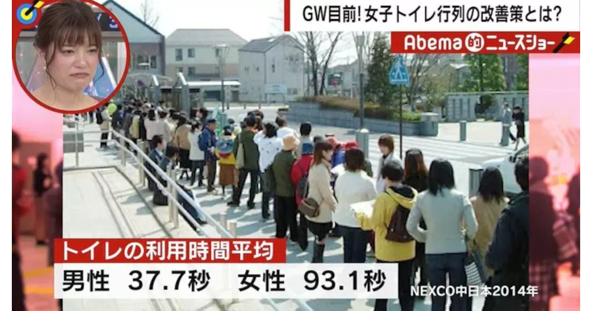 GWの風物詩になっているのが車移動によって発生する高速道路の大渋滞。あまり知られていないが、高速道路にあるサービスエリアのトイレ渋滞、特に女子トイレの渋滞も深刻な問題となっている。